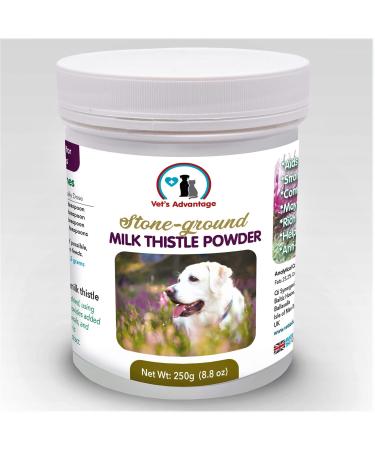 Vet's Advantage 100% Pure Stone-ground Milk Thistle Powder for Dogs - for Optimal Liver Health & Detoxification - Buy Online on GoSupps.com