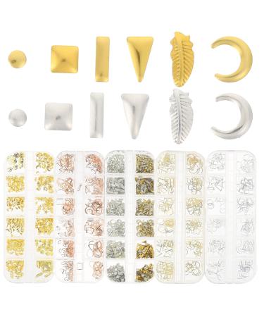 Beavorty 5 Boxes metal nail decoration rhinestones for nails Unique nail decor DIY rhinestones for crafts nail art jewel stickers manicure kit manicure metal decor jewelry pp the circle 3d