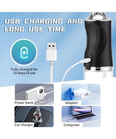 Yunlism Cordless Water Flosser Rechargeable - Waterproof Portable Cordless Dental Oral Irrigator Water flosser for Teeth 220Ml Cleanable Water Tank for Home and Travel - Buy Online on GoSupps.com
