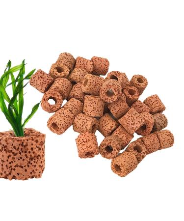 Tylyworth aquarium plant anchor aquarium plant weights 80 pieces of aquarium plant holder anti-swimming aquarium flower pot holder for aquarium landscape aquarium accessories