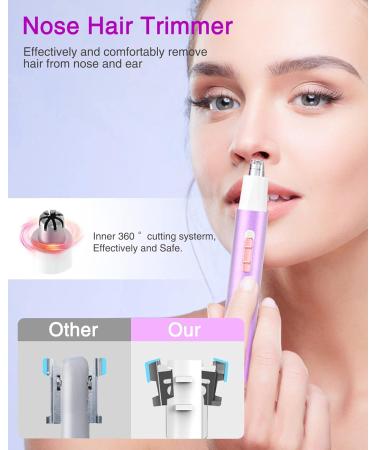 UTOTEBAG 3 in 1 Rechargeable Nose Hair Trimmer for Women - Painless Ear Eyebrow & Body Hair Removal Tool - Buy Online on GoSupps.com