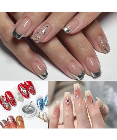 Metallic Painting Gel Holographic Nail Polish - Reflective Mirror Metal for Nails Art Silver Painted Gel Nail Polish - Buy Online on GoSupps.com