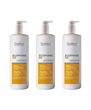Bailleul | Ecophane Soft | Shampoing Ultra-Doux | Lot de 3 x 500 ml | Cheveux Ternes & Fragiles | Douceur Brillance & Souplesse | Format Familial