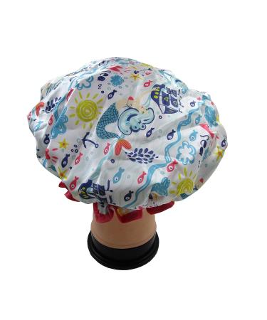 Waterproof Shower Cap for Women - Reusable & Elastic Bath Cap for Spa, Home, Hotel, and Hair Salon - Buy Online on GoSupps.com