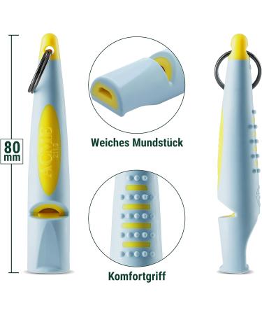 Buy Acme Dog Whistle No. 210.5 - Free Matte Black Pipe Band | Alpha Recall Whistle with Large Reach & Standardized Frequency (Baby Blue/Yellow) - International Shipping Available - Buy Online on GoSupps.com