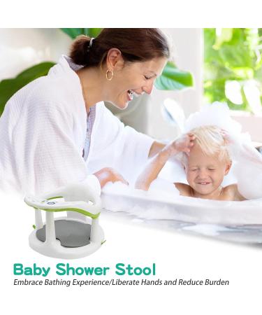 CHUWUJU Baby Bath Seat: Non-Slip Infant Chair with Suction Cups - White | Suitable for Babies 6 Months & Up - Buy Online on GoSupps.com