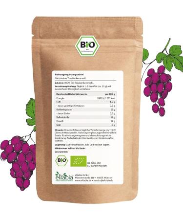Organic Grape Base Flour OPC 500g - Premium Grape Seeds Extract Powder | EU De- ko-007 Certified Raw Food Quality - Buy Online on GoSupps.com