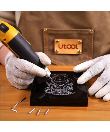 UTOOL Engraver Pen with Letter/Number Stencil  24W Handheld Etching Tool for Wood Metal Glass Engraving with 4 Replaceable Tungsten Carbide Steel Bits - Buy Online on GoSupps.com