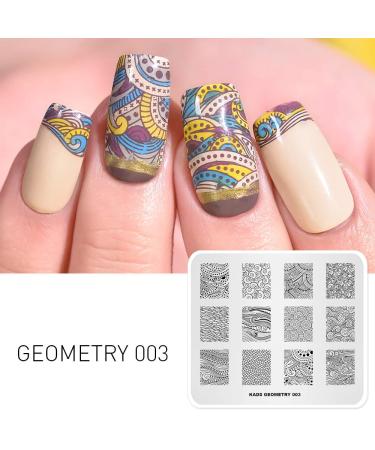 Alexnailart Christmas Nail Art Stamping Plate - Floral & Geometric Designs | Premium Nail Art Tools (GE003) - Buy Online on GoSupps.com