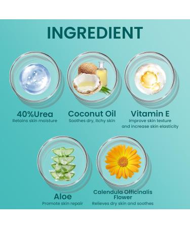 Urea 40% Foot Cream Urea Cream Cracked Heel Repair Cream For Feet and Hand Callus Remover For Dry And Hard Skin Urea Cream for Hand Foot and Body 159g - Buy Online on GoSupps.com