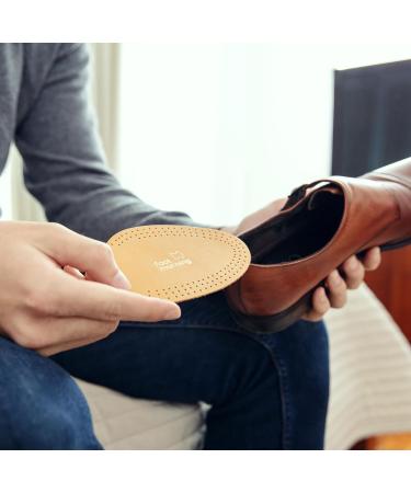 Luxus Light Forefoot Insoles - Leather & Foam Ball of Foot Cushioning - Anti-Odour Carbon - Women's Half-Shoes 7-9 - Buy Online on GoSupps.com