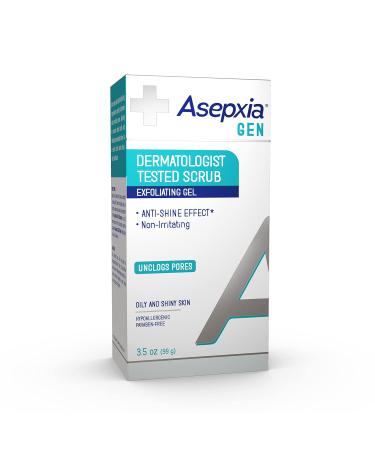 Asepxia GEN Facial Exfoliating Scrub Gel for Oily Skin - Anti-Brightness Effect 3.5 oz | Buy Internationally - Buy Online on GoSupps.com