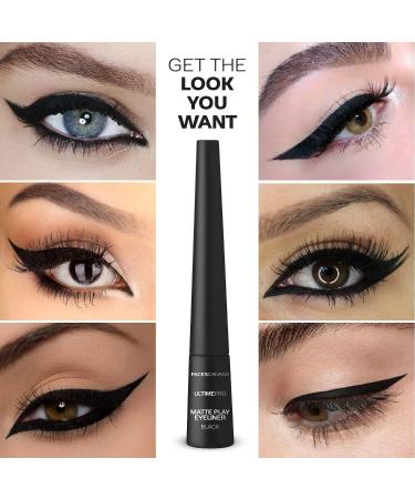 The-FACES-CANADA' Ultime Pro Matte Play Eyeliner Black 2g Quick Dry Matte Finish 24 Hr Long Lasting Precise Felt Tip Highly Pigmented Waterproof Smudgeproof - Buy Online on GoSupps.com