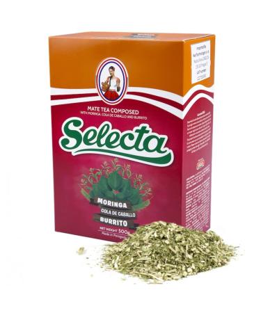 YERBOX Selecta Yerba Mat Moringa: 0.5 kg + Gift Sample (50 g) | Energising and toning drink rich in vitamins and antioxidants with caffeine! Accelerates metabolism. Contains no sugar.