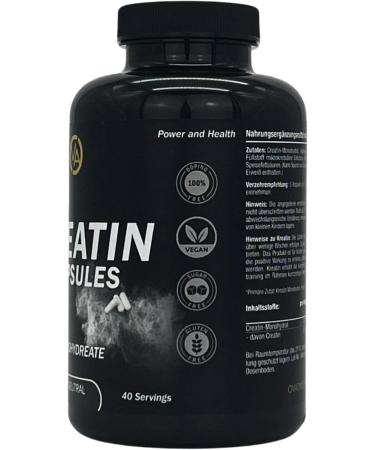 OVATIME Nutrition Creatine Capsules - High-Quality Creatine Monohydrate for Muscle Strength Endurance & Regeneration | Natural Ingredients International Shipping Available - Buy Online on GoSupps.com