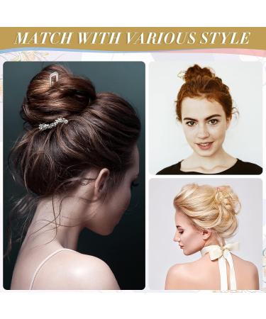 22-Piece Metal U-Shaped Hairpin Set for Women - French Style Chignon Pin Hair Accessories in Gold & Silver - 6 Styles - Buy Online on GoSupps.com