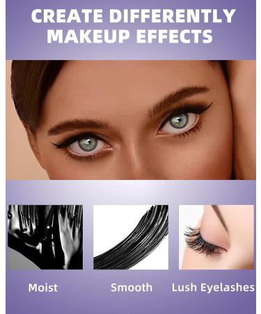 White 5D Telescopic Mascara - Waterproof Smudge-Proof Long Lasting Voluminous Curling Non-Clump - False Lash Effect for Makeup & Cosplay - Buy Online on GoSupps.com