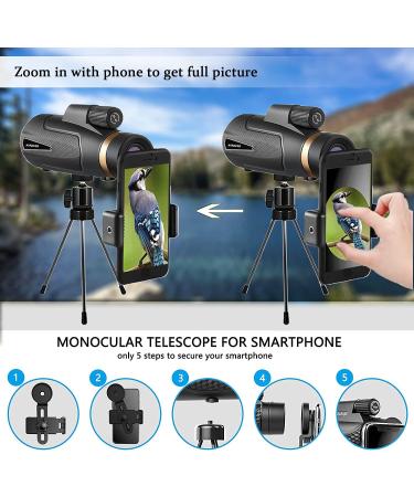 AYRAVIIO 1260 Monocular Telescope with Smartphone Holder & Upgraded Tripod  High Powered SMC & BAK4 Scope for Adults  Birthday Gifts for Men Dad Him Husband Boyfriend  Gadgets for Birdwatching - Buy Online on GoSupps.com