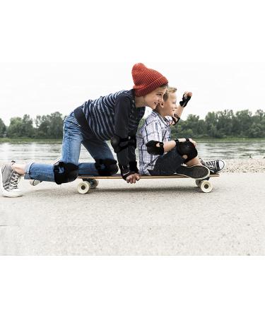 CRZKO Kids/Teenager 6 in 1 Protective Gear Set - Black Medium | Knee Pads, Elbow Pads, Wrist Guard for Rollerblading, Skateboarding, Cycling, Skating, Biking, Scootering - Buy Online on GoSupps.com