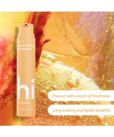Hismile Peach Iced Tea Flavoured Toothpaste - 60g Fluoride Toothpaste with Peach Flavor - Buy Online on GoSupps.com