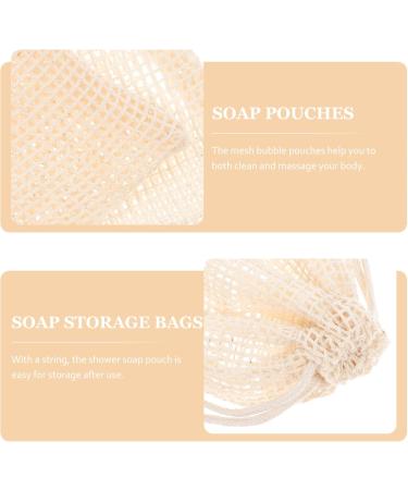 Beaupretty 5Pcs Exfoliating Soap Pouches - Cotton Linen Shower & Spa Accessories (Mixed Colors) | International Shipping Available - Buy Online on GoSupps.com