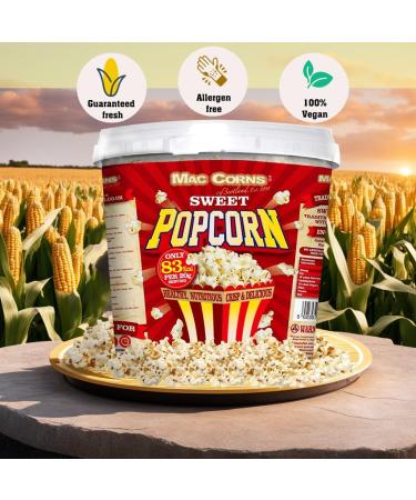 Maccorns Popcorn Sweet 600G Mega Bucket - 10Ltr Tub (Pack of 1) - Buy Online on GoSupps.com