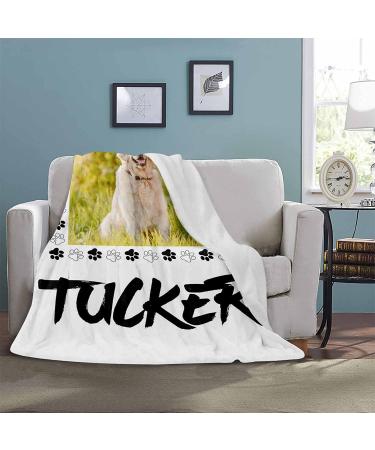 Custom Blanket for Pet with Photos Name Text Customized Blanket Personalized Soft Throw Blankets with Paw Print for Dog Cat 60 x 80 Inches 60 x 80 Inches Multi R30 - Buy Online on GoSupps.com