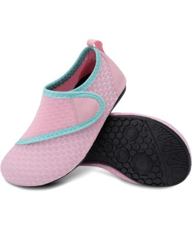 JIASUQI Kids Water Shoes | Quick Dry Aqua Socks for Beach & Pool | Pink | Size 4/5 UK Child - Buy Online on GoSupps.com