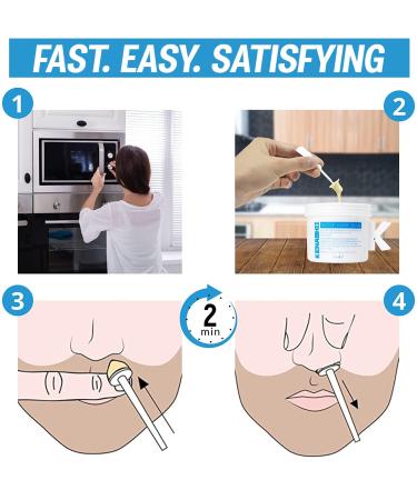 Kenashii Nose Wax Kit - 100g Wax, 24 Applicators | Nose Hair Removal for Men and Women | 12 Applications + Balm Wipes + Mustache Guards - Buy Online on GoSupps.com