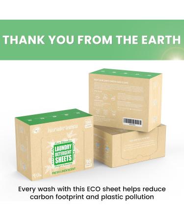 Eco-Friendly Laundry Detergent Sheets - Up to 180 Loads Fresh Linen Scent Plant-Based & Biodegradable Ideal for Travel & Home Zero Waste Solution - Buy Online on GoSupps.com