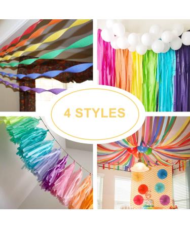 Rose Gold Crepe Paper Streamers Party Decorations - 8 Rolls for Bridal Shower, Wedding, Birthday - DIY Tassels & Flower Making - 1.8 Inch x 82 Ft/Roll - Buy Online on GoSupps.com