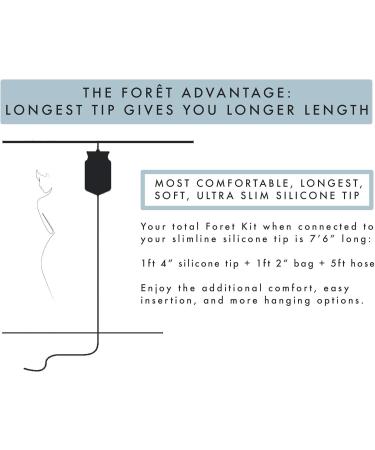Foret Silicone Enema Replacement Tips Set | Soft Thin Tip for Comfort | Health & Detox Cleansing | Gerson Institute Approved | Non-Toxic Medical Grade Silicone - Buy Online on GoSupps.com