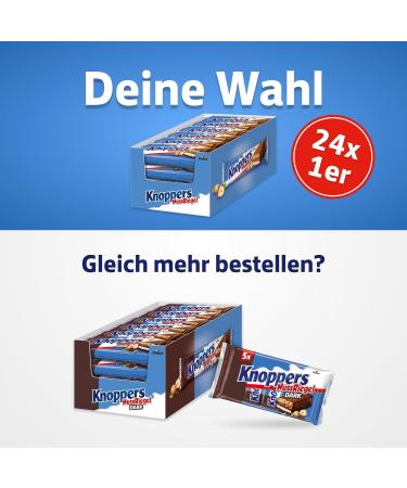 Buy Knoppers NussRiegel 24 x 40g Chocolate Bars with Milk Nougat Cream Hazelnuts & Caramel International Shipping Available - Buy Online on GoSupps.com