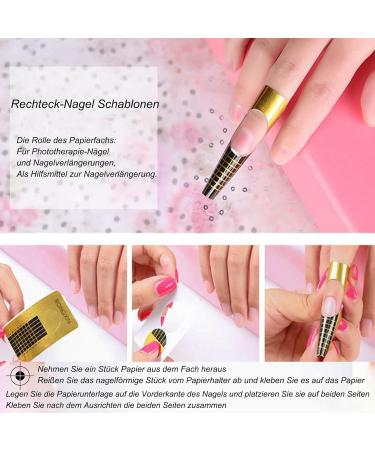 Self-Adhesive Nail Templates - 500 Golden Stencils for Gel Nails & Extensions | Nail Art Supplies for Professionals - Buy Online on GoSupps.com