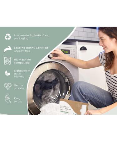 Liquidless Laundry Detergent Sheets - Eco-friendly Bamboo Fresh Scent | 60 Sheets 100% Plastic-free Biodegradable & Hypoallergenic - Buy Online on GoSupps.com