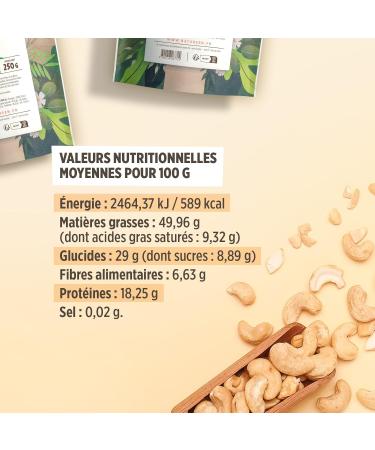  Plan te au Naturel Organic Cashew Nuts 250g - Peeled - Unsalted - Unroasted - Buy Online on GoSupps.com