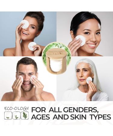 ECO-OLOGY 20 Reusable Makeup Remover Pads with Bamboo Storage Pot 100x Biodegradable Ear Buds and Cotton Laundry Bag. Reusable Cotton Pads for Cleansing or Removing Makeup - Buy Online on GoSupps.com