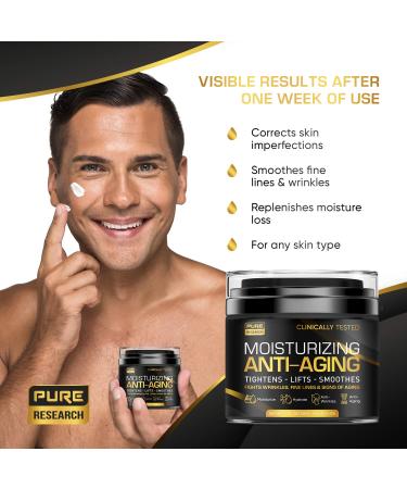 Men's Anti-Aging Face Cream - Collagen, Retinol & Hyaluronic Acid Moisturizer - 1.7 oz Skin Care - Buy Online on GoSupps.com
