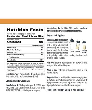 Isopure Infusions Citrus Lemonade - 1 lb | Nature's Best Protein Drink - Buy Online on GoSupps.com