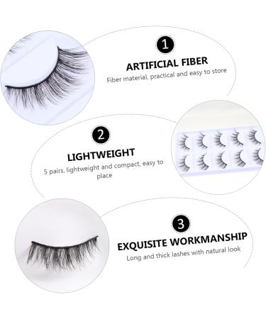 minkissy 5 Pairs False Eyelashes Eyelash Elf Eyelashes Cosmetic Eyelashes Fluffy Volume Lashes False Lashes Wispy Eyelashes Reusable Eyelashes 3d Make up Artificial Fiber Tool - Buy Online on GoSupps.com