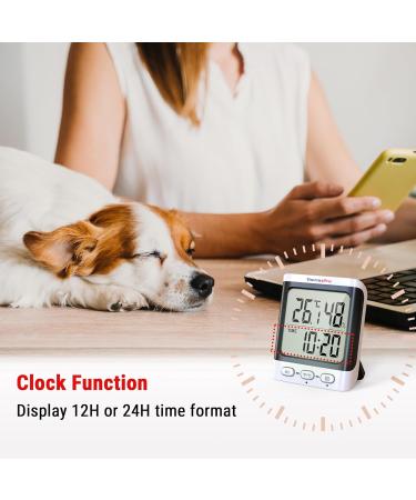 ThermoPro TP152 Thermometer & Hygrometer - Precise Room Temperature & Humidity Meter for Home Office & Greenhouse - Accurate to 0.5 | Black - Buy Online on GoSupps.com