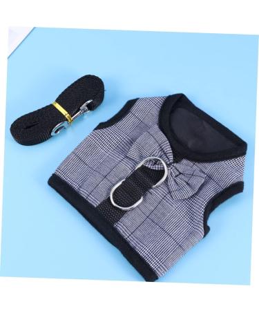 Soft Ferret & Rabbit Cable Dress with Leash - Breathable Pet Vest Guinea Pig Size 1 Black - Buy Online on GoSupps.com