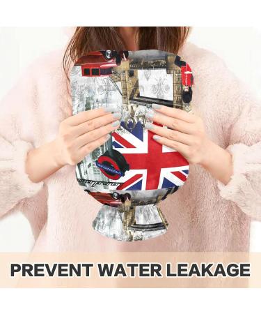 Naanle Tower Bridge London Heat Bottle - 1L Transparent Hot Water Bottle for Bed Hand & Feet Warmer Pain Relief & Cold Therapy - Buy Online on GoSupps.com