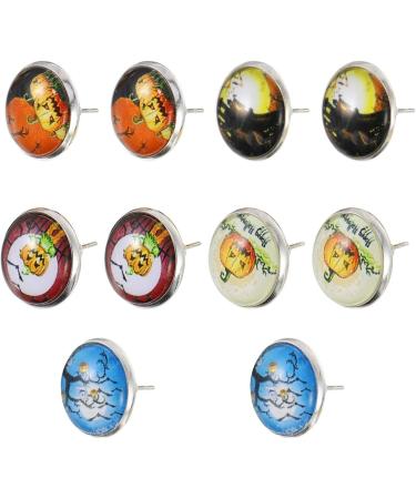 EXCEART 15 Pairs Halloween Earrings Men's Suits Black Stud Earrings for Men Creative Earrings Spider Round - Buy Online on GoSupps.com