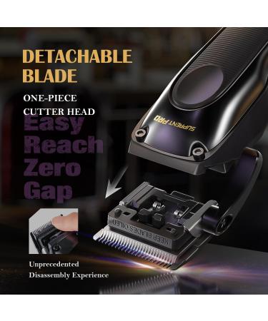 SUPRENT PRO Professional Hair Clippers for Men - High Torque Brushless Motor & DLC Coated Detachable Blade - Cordless Hair Clipper Kits for Barbers with Charging Base - Premium Gift Hair Clipper Set - Buy Online on GoSupps.com