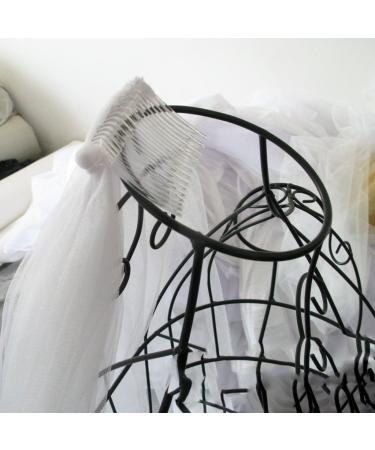 Bridal Wedding Veil Headwear with Side Comb - Clear Hair Plug Holder for Updos | Shop Internationally - Buy Online on GoSupps.com