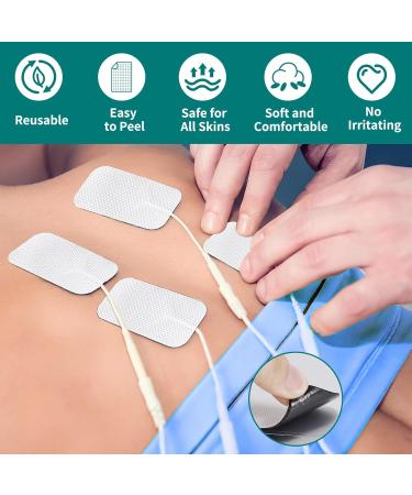 Buy Sunjuly TENS Electrodes Pads - 20 Reusable Self-Adhesive 5x10 cm for Pain Therapy - Compatible with Most TENS EMS Devices - Buy Online on GoSupps.com