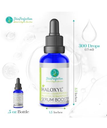 Haloxyl Anti-Aging Under-Eye Serum Booster | Peptides for Dark Circles & Discoloration - 0.5 oz (300 Drops - Buy Online on GoSupps.com