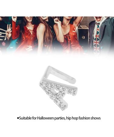 Halloween Hip Hop Teeth Brass Base Plated with Gold Ion Plating Suitable for Halloween Parties Hip Hop Fashion Shows. (Silver) - Buy Online on GoSupps.com