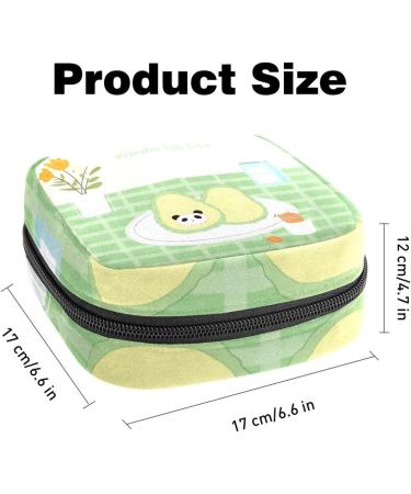 Menstrual Bag Zipper for Women & Girls - Avocado Green Tampon & Napkin Pouch - Buy Online on GoSupps.com